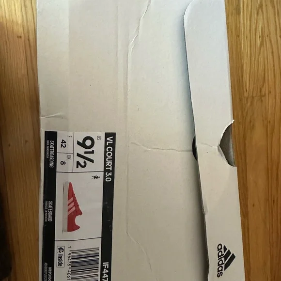 Adidas VL Court 3.0 Womens US 9.5. New With Box Pink and Red - Picture 7 of 7